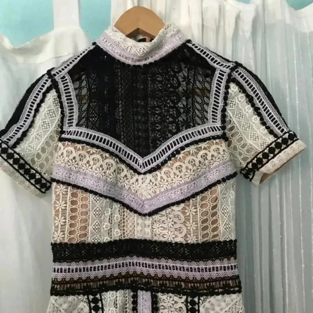 Nasty Gal Sentimental Lady Crochet Lace Dress - Picture 3 of 7